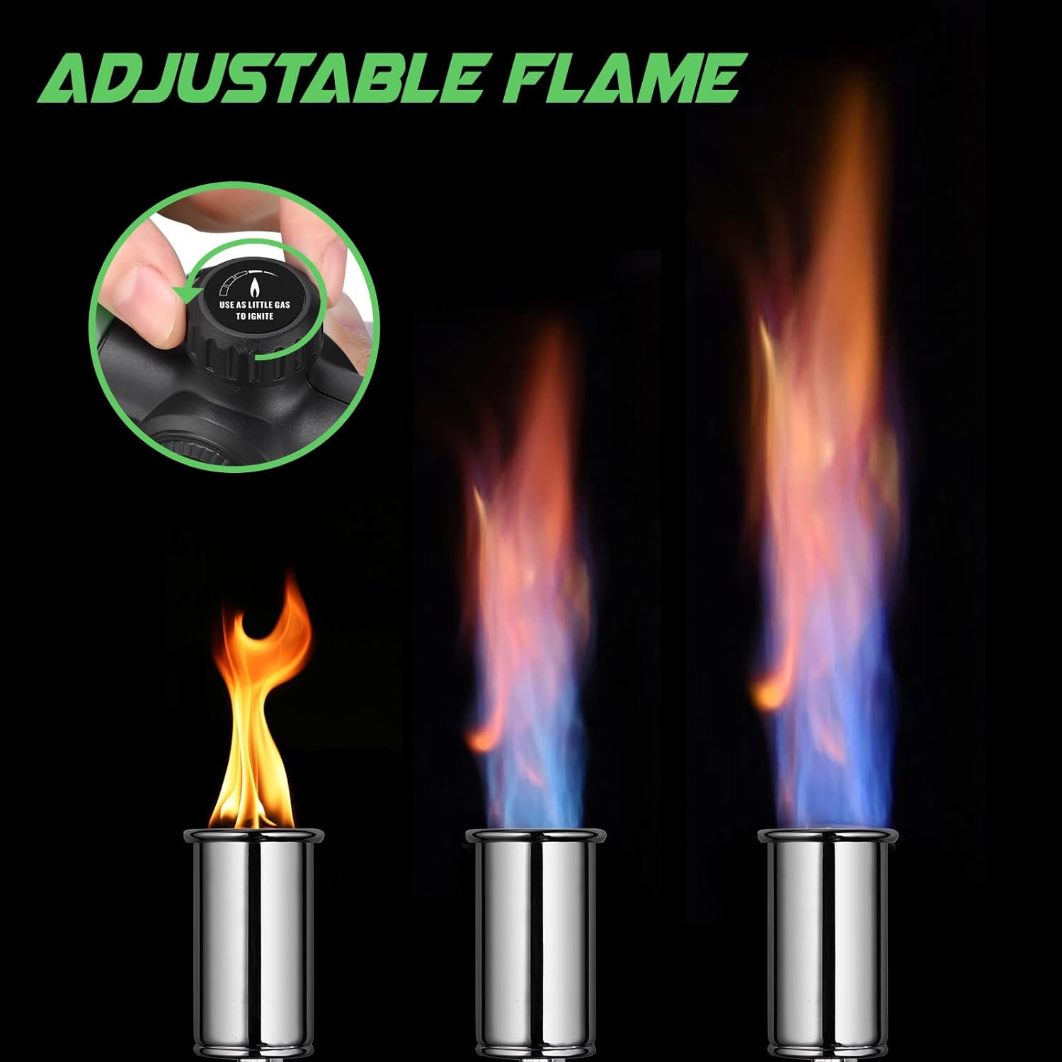 KOACKL Adjustable Flame Propane Torch with Multi-Setting Control