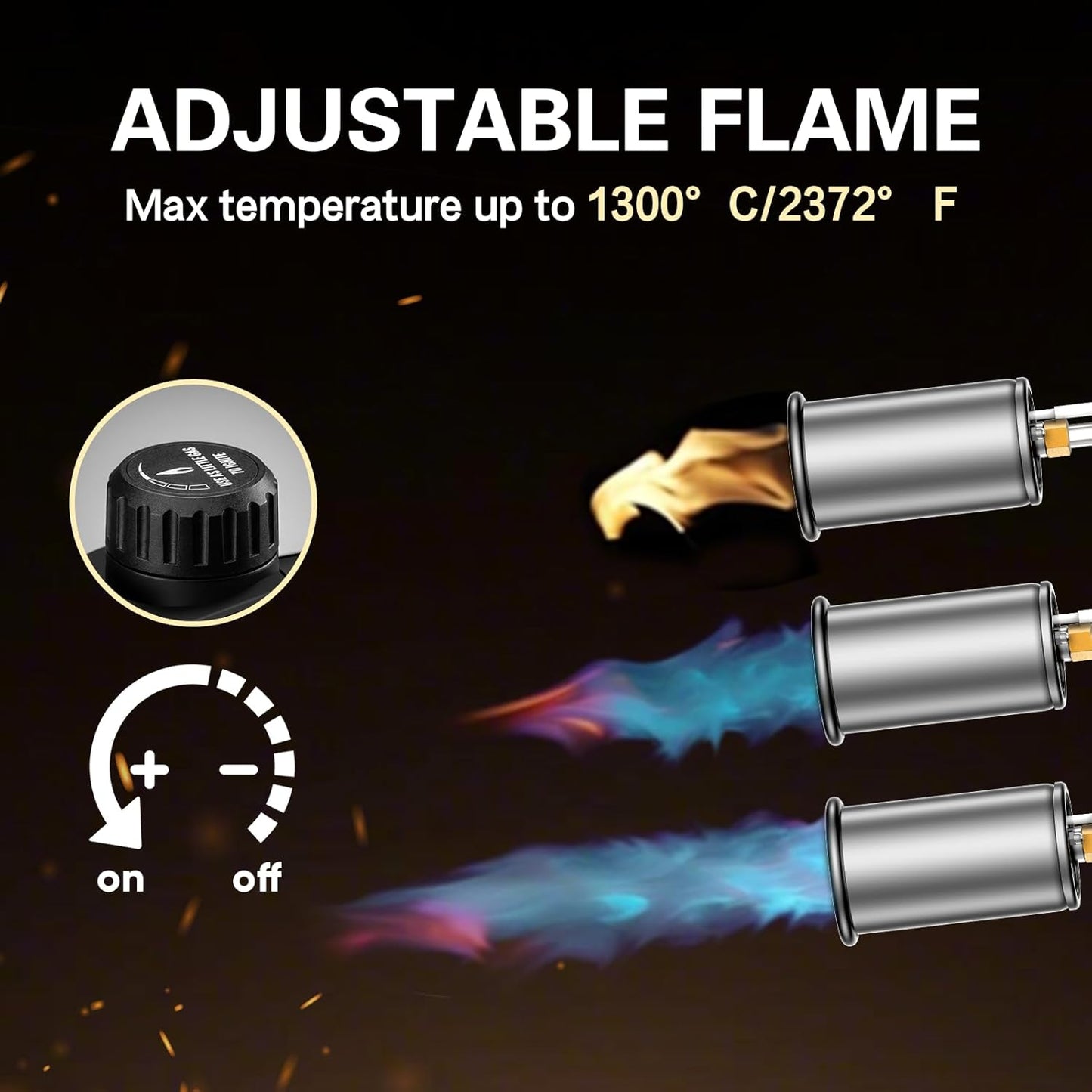 KOACKL Propane Torch Weed Burner – 30" Heavy Duty CSA Certified Torch with Adjustable Flame for Weeding, Snow Melting, Asphalt Repair, Roofing & BBQ (Tank Not Included) KOACKL