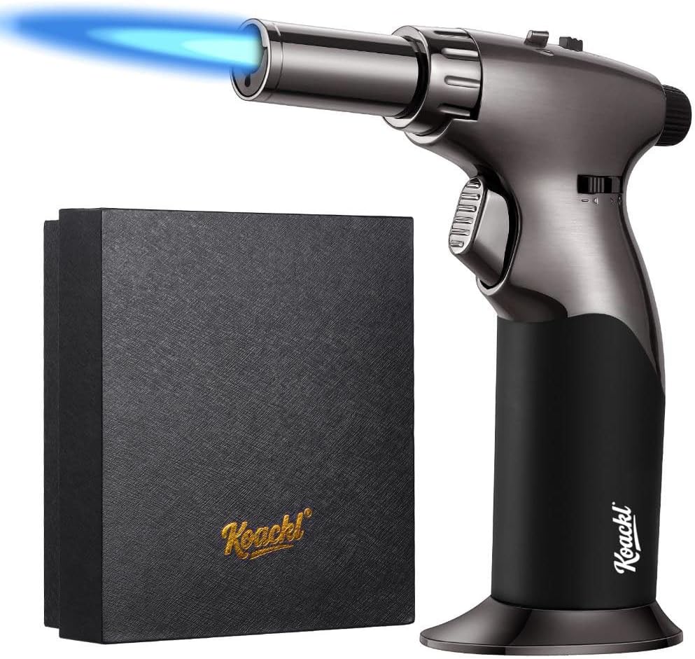 KOACKL Dual Flame Butane Torch Lighter with Gift Box