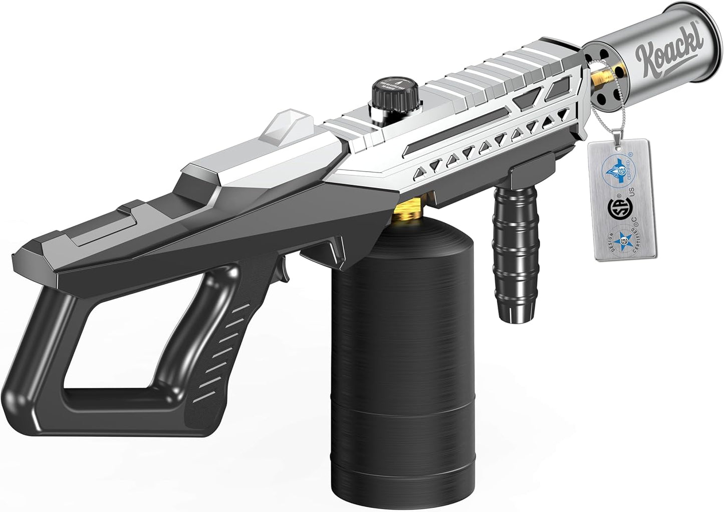 KOACKL Silver Black Propane Torch with Adjustable Flame & Quick Ignition