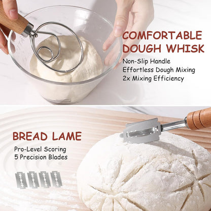 KOACKL Bread Dough Whisk and Bread Lame for Scoring