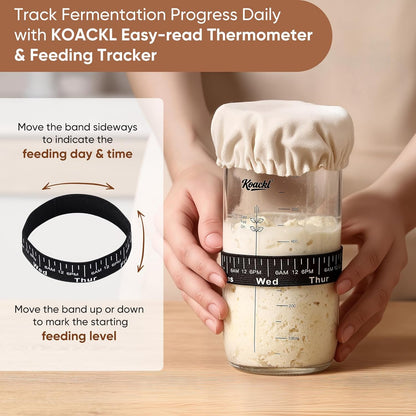 KOACKL Sourdough Feeding Tracker Band to Maintain Fermentation Consistency