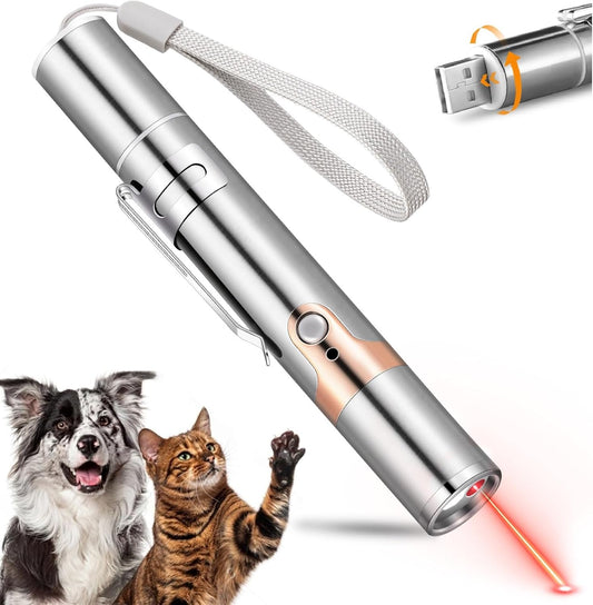 KOACKL Rechargeable Cat Laser Pointer with 5 Interactive Patterns