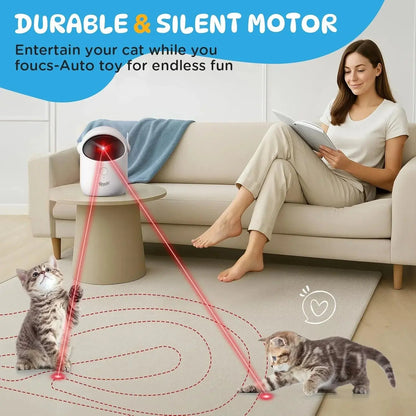 Koackl Cat Toys for Indoor Cats, Cat Toy, Rechargeable Automatic Cat Toy with Timer & Speed Modes, Ideal Interactive for Cats Dogs Training and Exercise KOACKL