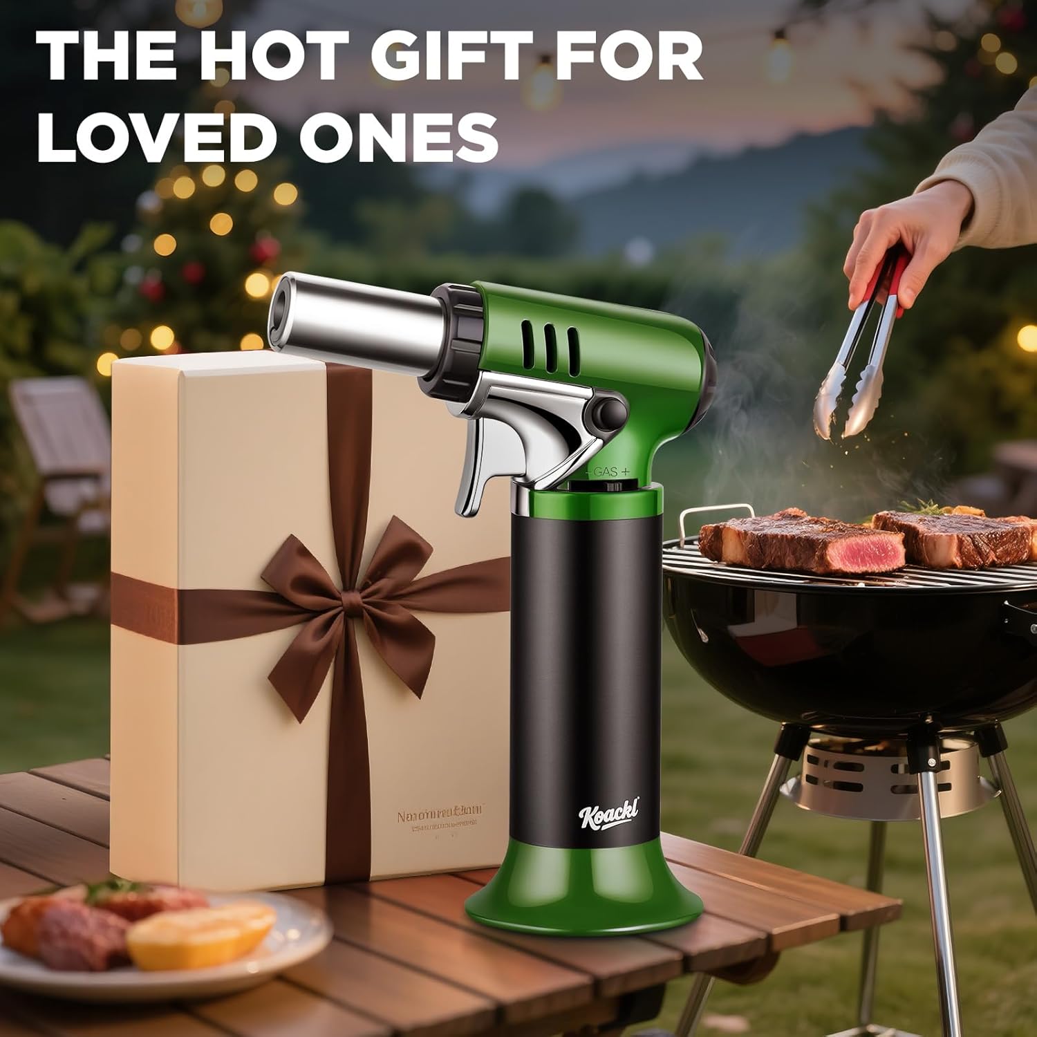 KOACKL Green Butane Torch as a Premium Gift for Grill Lovers