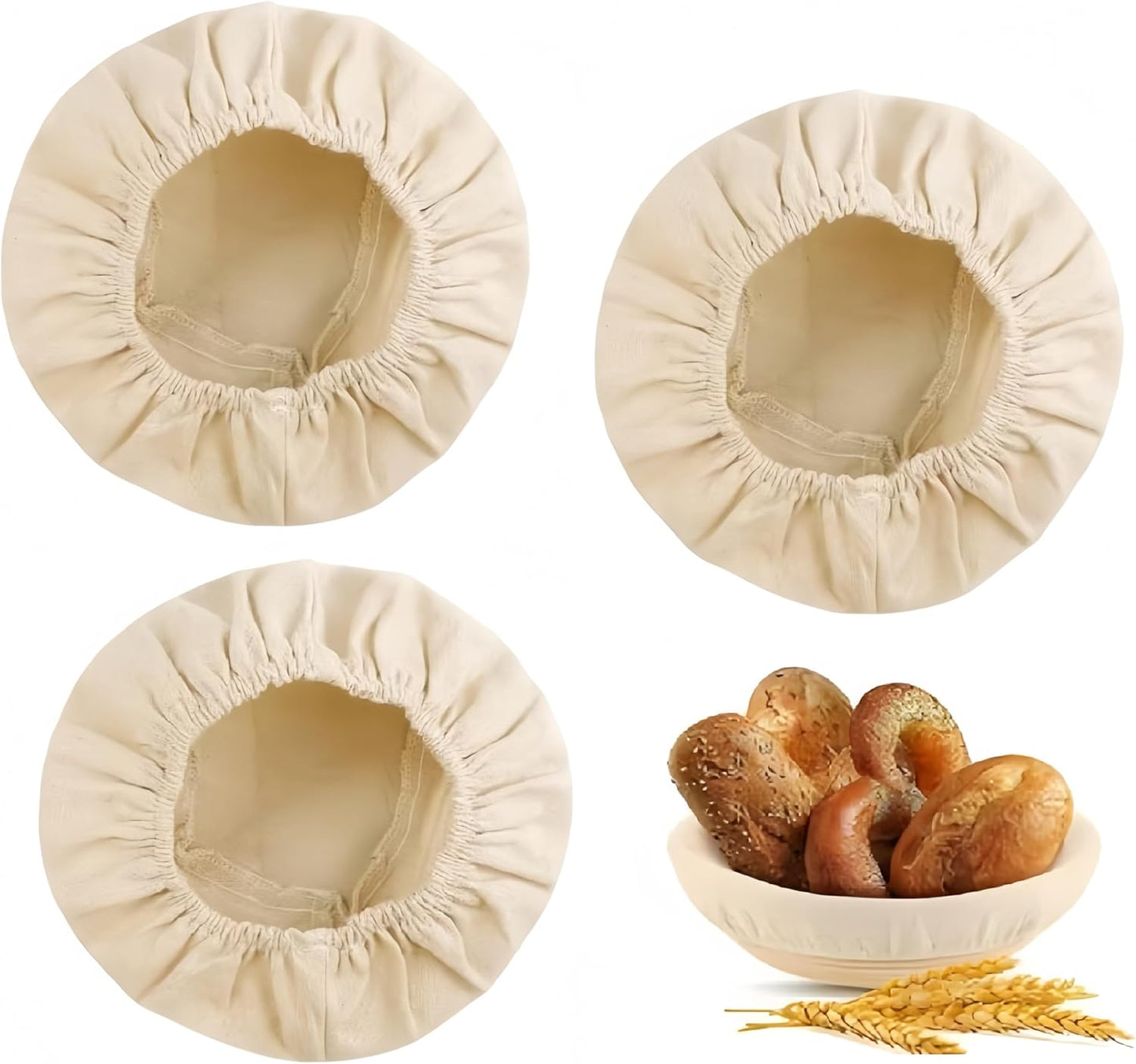 KOACKL Bread Proofing Basket Liners for Round and Oval Baskets
