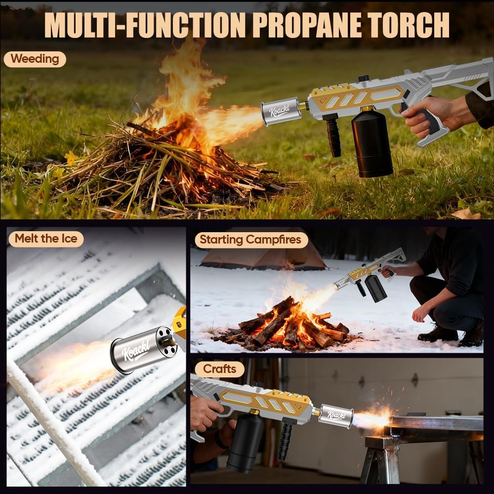 KOACKL Multi-Function Propane Torch for Weeding, Camping and Crafts