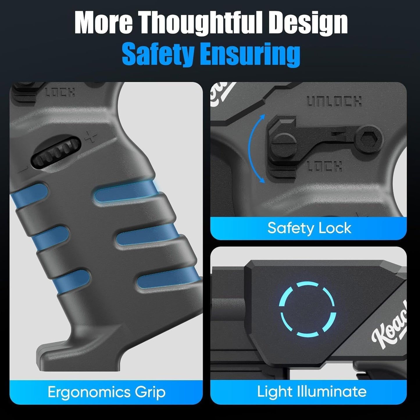 KOACKL Butane Torch with Safety Lock and Ergonomic Grip