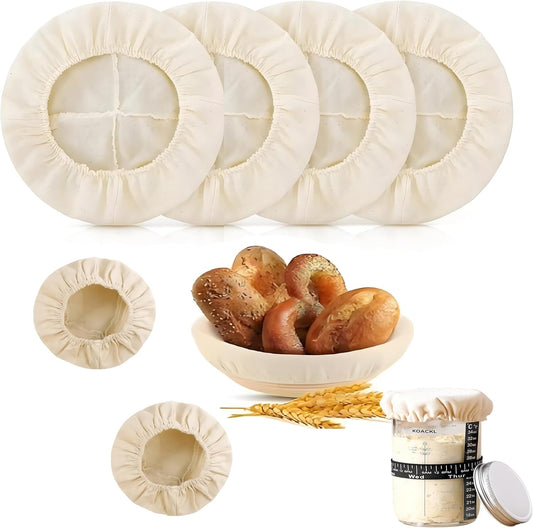 KOACKL Bread Proofing Basket Liners for Round & Oval Baskets, Fits Sourdough Jars