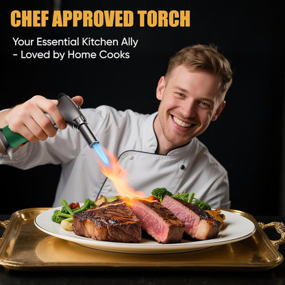 KOACKL Chef Approved Butane Torch for Searing Steak and Crème Brûlée