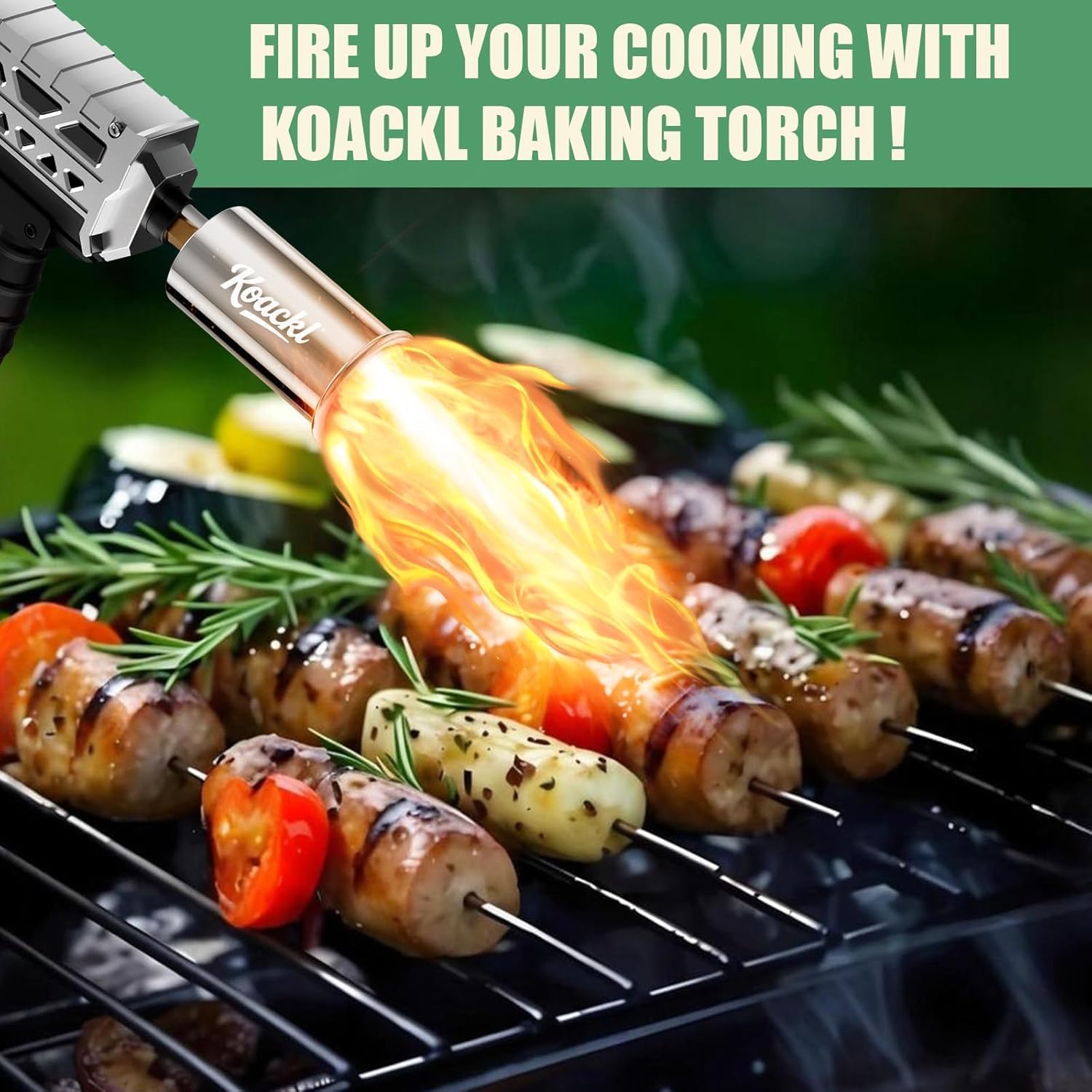 KOACKL Propane Torch for Grilling and Searing BBQ Skewers