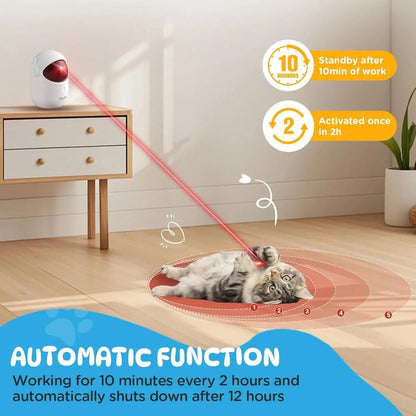 Koackl Cat Toys for Indoor Cats, Cat Toy, Rechargeable Automatic Cat Toy with Timer & Speed Modes, Ideal Interactive for Cats Dogs Training and Exercise KOACKL