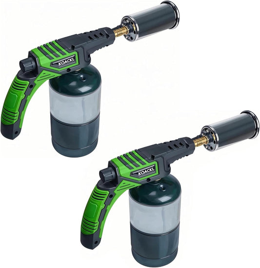 2 Pack KOACKL Green Propane Torch Guns with Ergonomic Handles