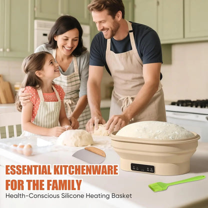 KOACKL Upgraded Sourdough Starter Warmer, Precise 6 level Thermostat Control (77-122°F) Silicone Sourdough Warming Bowl, Auto Warming On/Off, 6-Hour Timer Sourdough Warmer with Sourdough Starter Kit KOACKL