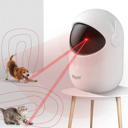 Koackl Cat Toys for Indoor Cats, Cat Toy, Rechargeable Automatic Cat Toy with Timer & Speed Modes, Ideal Interactive for Cats Dogs Training and Exercise KOACKL