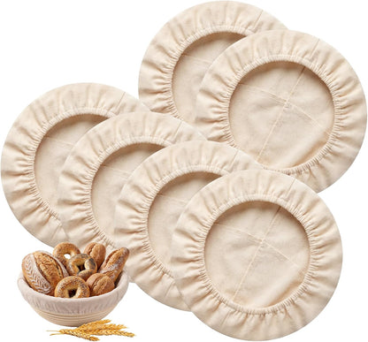 KOACKL 9" Round Bread Proofing Basket Liners Set, 6 Pack