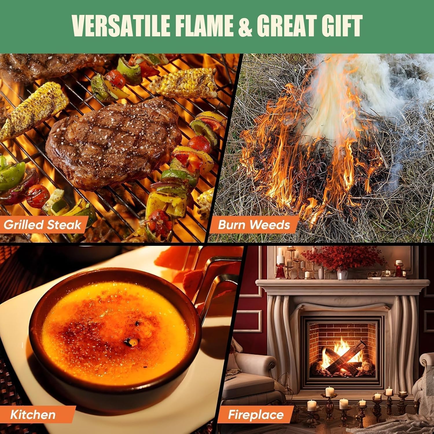 KOACKL Versatile Propane Torch for Grilling, Weeding, and Fireplaces