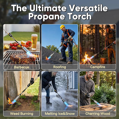 KOACKL Propane Torch Weed Burner – 30" Heavy Duty CSA Certified Torch with Adjustable Flame for Weeding, Snow Melting, Asphalt Repair, Roofing & BBQ (Tank Not Included) KOACKL