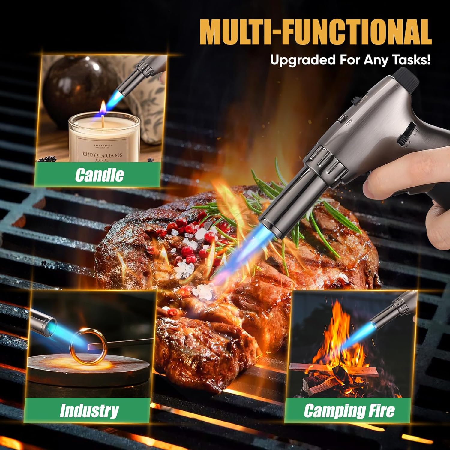 KOACKL Multi-Functional Butane Torch for Kitchen, Camping and Crafts