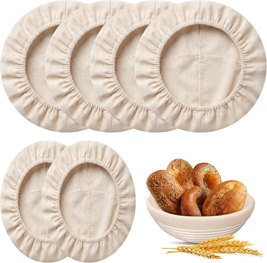 KOACKL Bread Proofing Basket Liners, 4 Round & 2 Oval Set