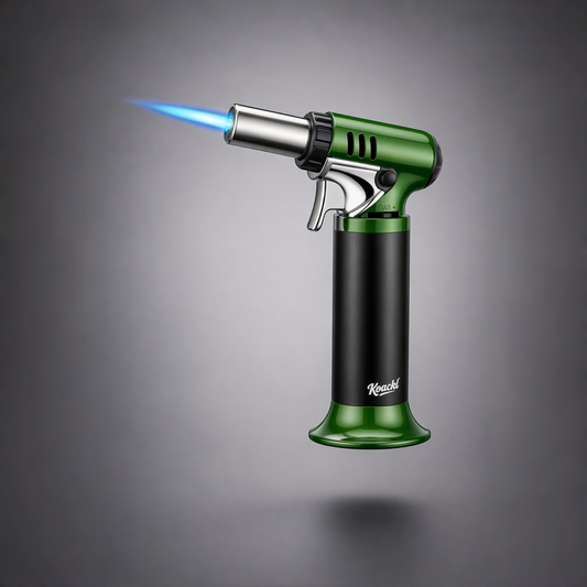 KOACKL Mini Green Butane Torch with Adjustable Flame