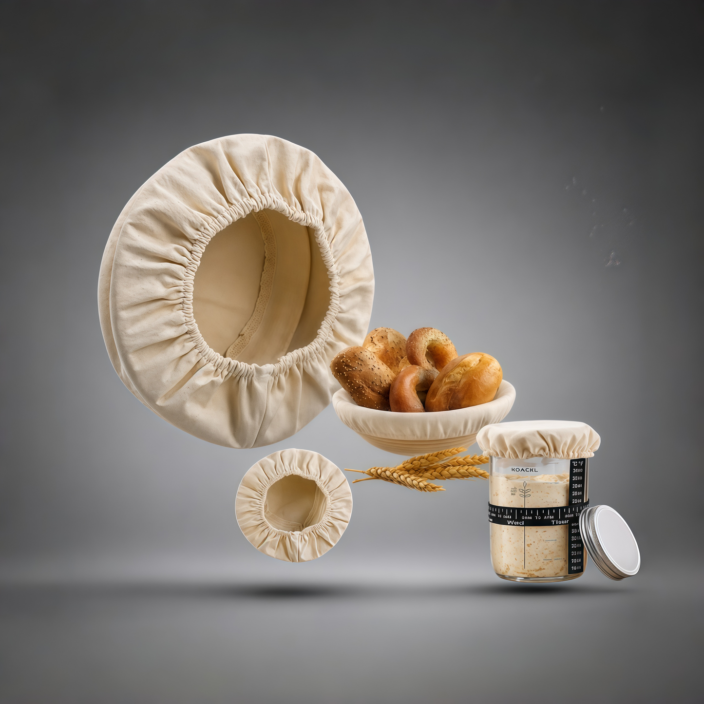 KOACKL Bread Proofing Basket Liners, Multi-Size for Round & Oval