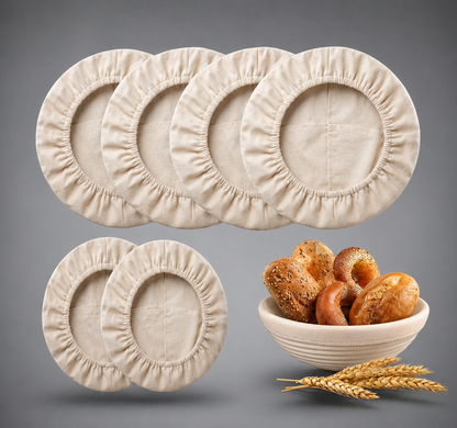 KOACKL Bread Proofing Basket Liners, 6 Pack for Round Baskets