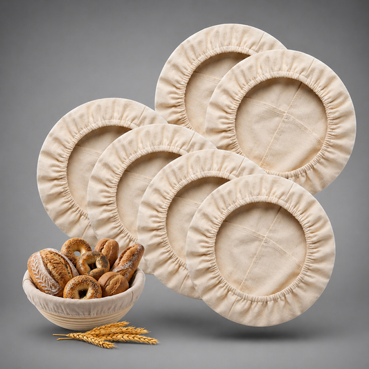 KOACKL Bread Proofing Basket Liners, 6 Pack, 100% Cotton